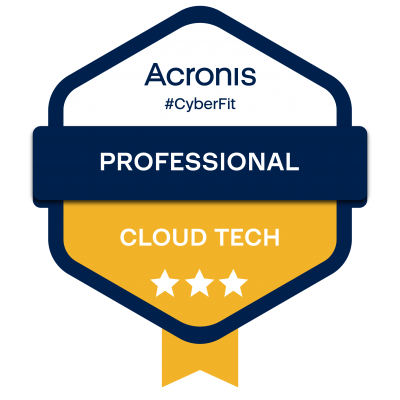Acronis Professional Cloud Sales badge